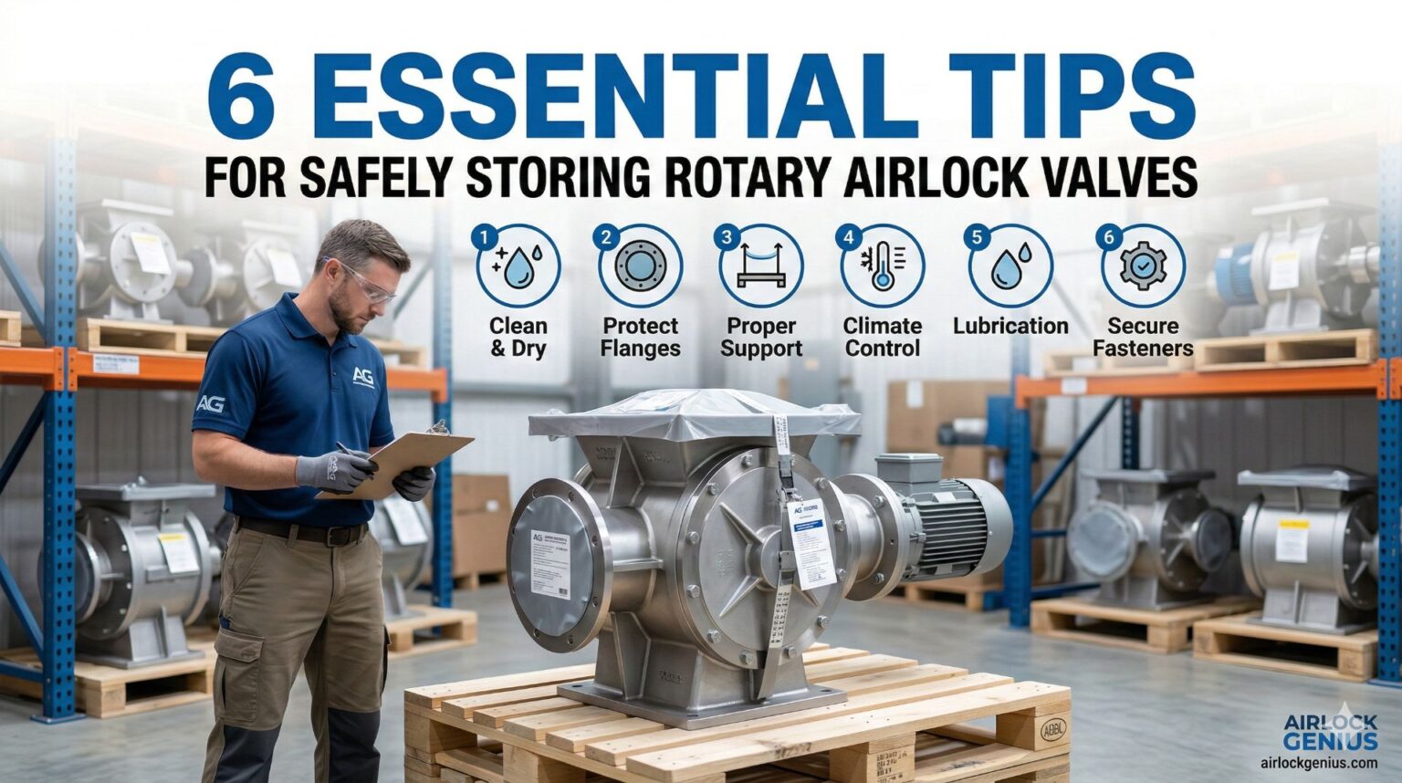 6 Essential Tips for Safely Storing Rotary Airlock Valves - Airlock Genius
