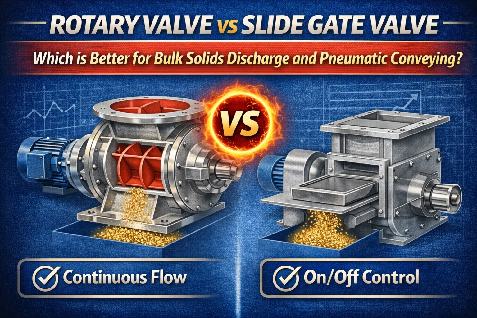 Rotary Valve vs Slide Gate Valve: Which is Better for Bulk Solids Discharge and Pneumatic Conveying?