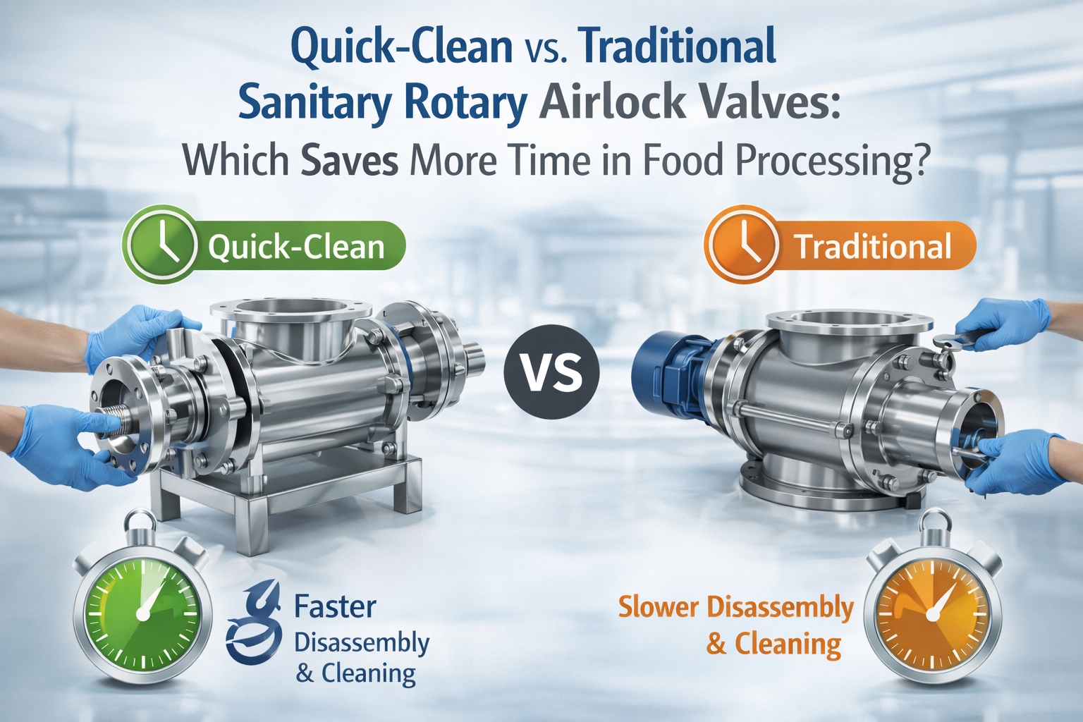 Quick-Clean vs. Traditional Sanitary Rotary Airlock Valves: Which Saves More Time in Food Processing?